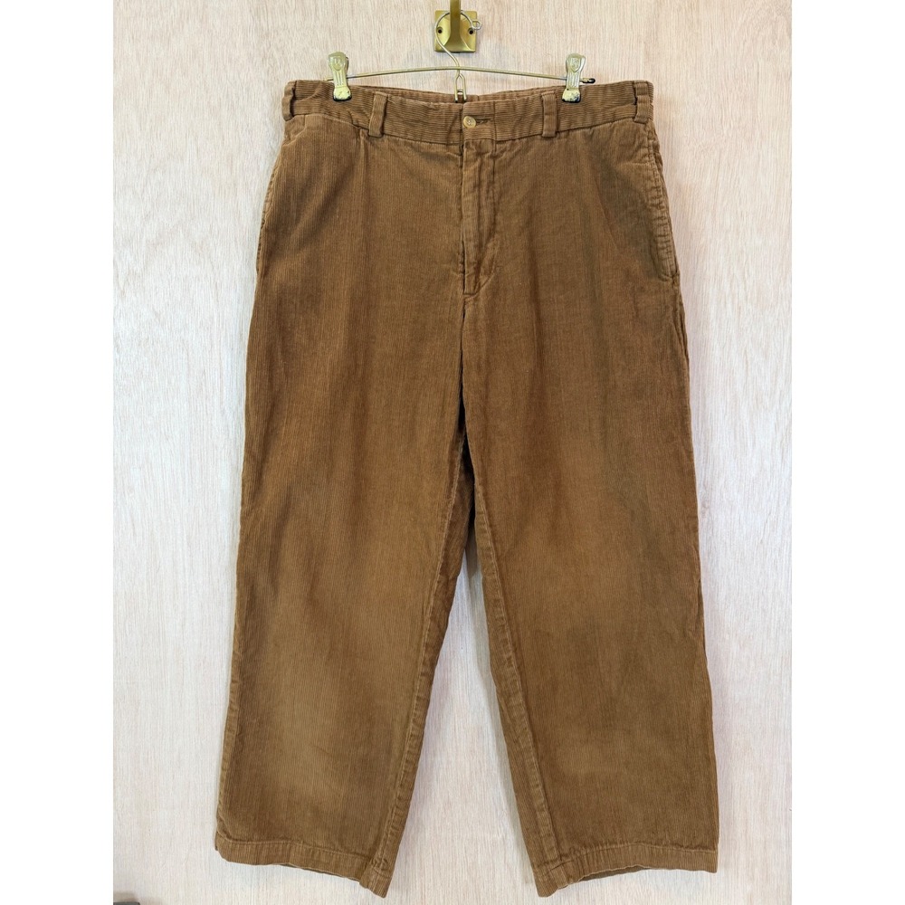 Bills Khakis Brown Tan Corduroy Pants Mens 35 Made in USA Cotton Straight Leg
